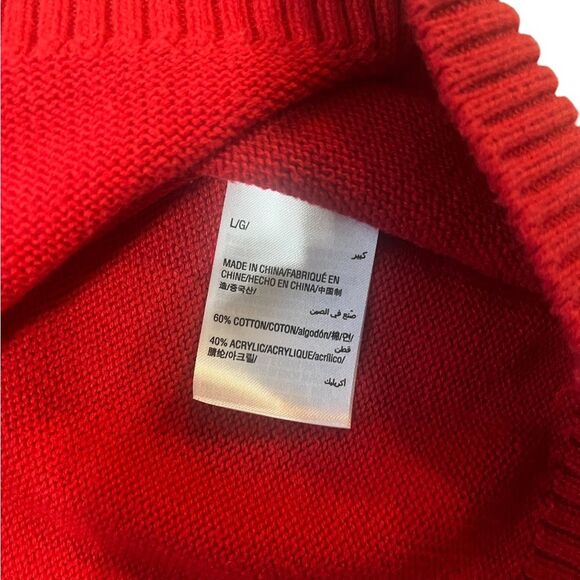 Charter Club Fair Isle Scottie Dog Sweater Red Crew Neck Womens Large - Picture 6 of 10